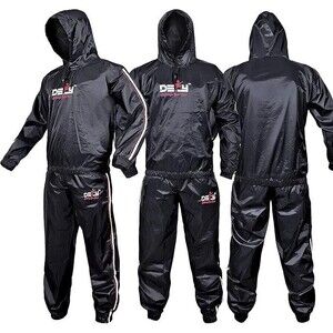 DEFY XL Heavy Duty Sauna Suit Full Body Wrap Heat Hoodie Sweat Loss Gym NEW‎